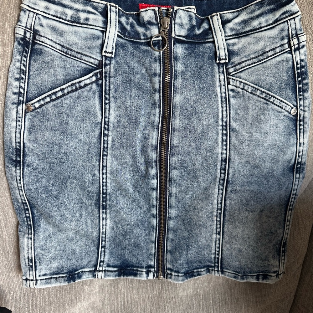 Guess Blue Denim Mini Skirt